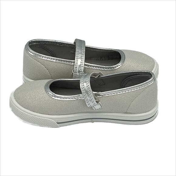 Simple Joys by Carter Mary Jane Sneaker Sparkling Silver Size 10 - Picture 4 of 14